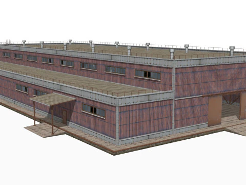 Bangunan logam Model 3D