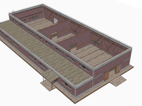 Bangunan logam Model 3D