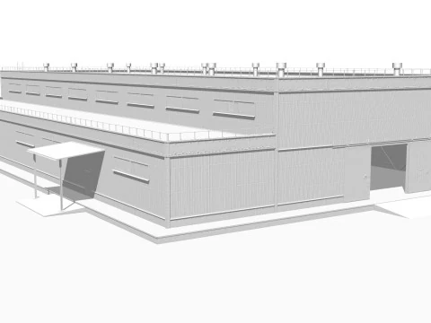 Bangunan logam Model 3D