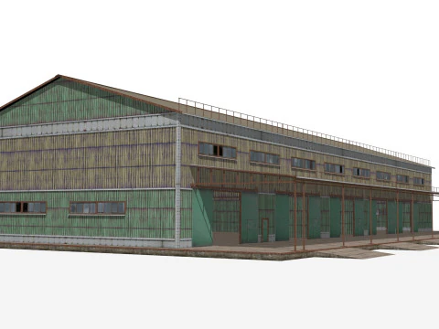 Gudang logam Model 3D