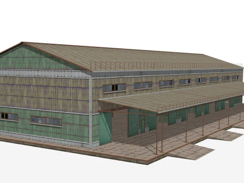 Armaz&eacute;m met&aacute;lico Modelo 3D