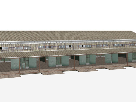 Metal warehouse 3D Model