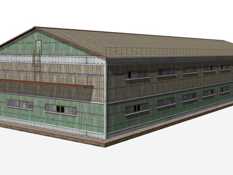 Metal warehouse 3D Model