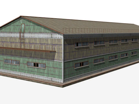 Armaz&eacute;m met&aacute;lico Modelo 3D