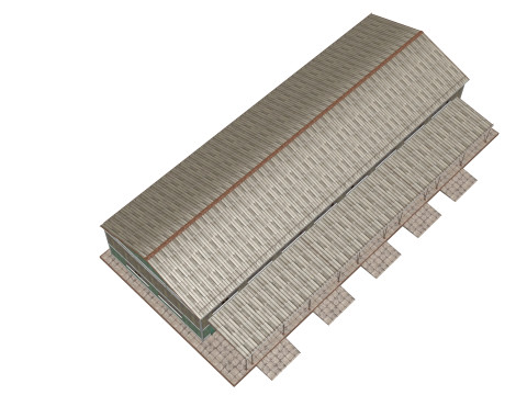 Metal warehouse 3D Model