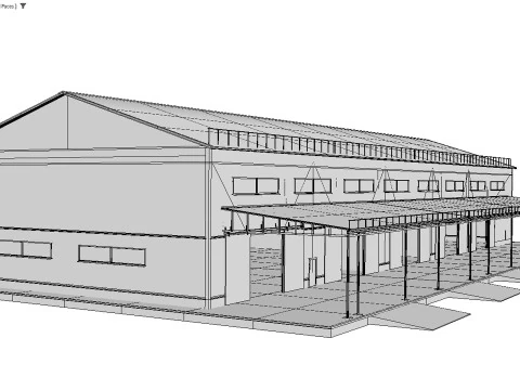 Armaz&eacute;m met&aacute;lico Modelo 3D