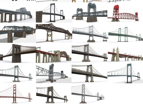 Pontes EUA Modelo 3D
