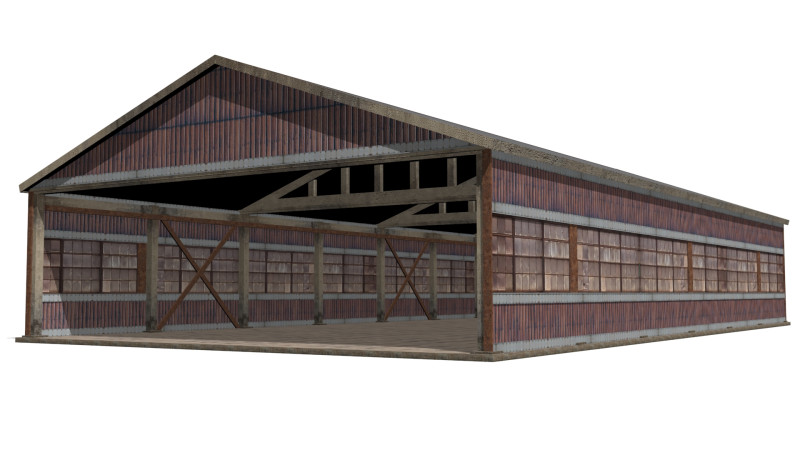 Stary warsztat metalowy Model 3D .c4d .max .obj .3ds .fbx .stl .blend