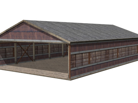 Stary warsztat metalowy Model 3D