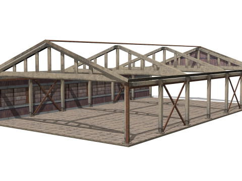 Stary warsztat metalowy Model 3D