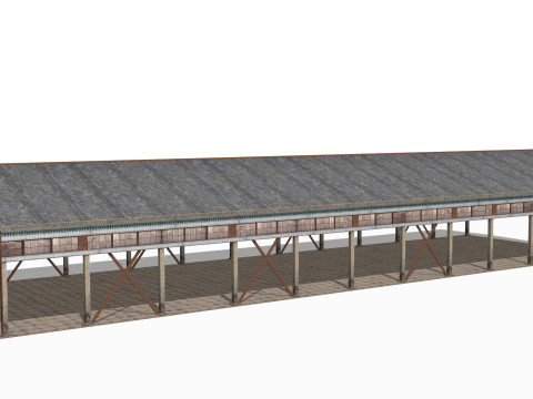 Ancien b&acirc;timent industriel Modèle 3D