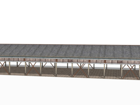 Ancien b&acirc;timent industriel Modèle 3D