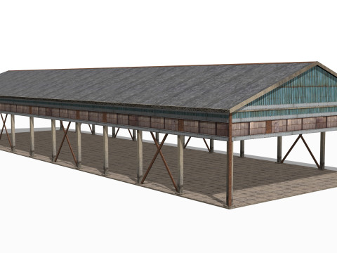 Ancien b&acirc;timent industriel Modèle 3D