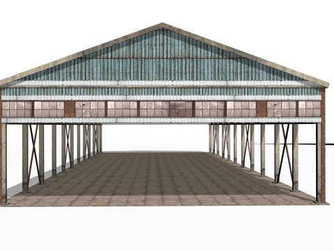 Ancien b&acirc;timent industriel Modèle 3D