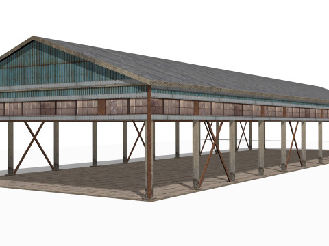 Ancien b&acirc;timent industriel Modèle 3D