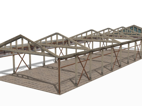 Ancien b&acirc;timent industriel Modèle 3D