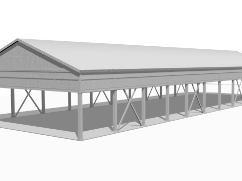 Ancien b&acirc;timent industriel Modèle 3D