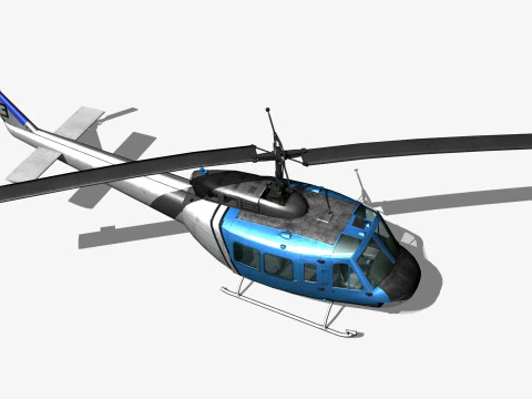 Elicottero UH1 Modello 3D