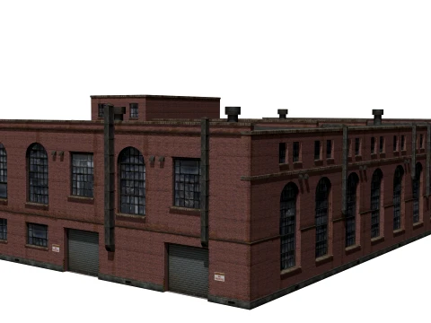 Old brick factory 3D Model