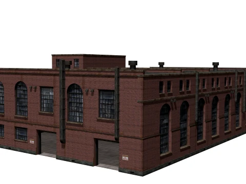 Old brick factory 3D Model