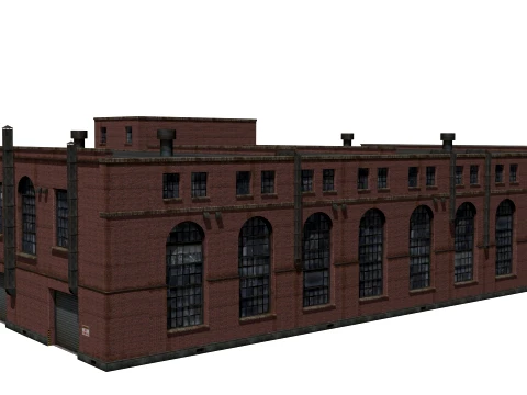 Old brick factory 3D Model