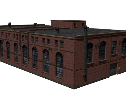 Old brick factory 3D Model