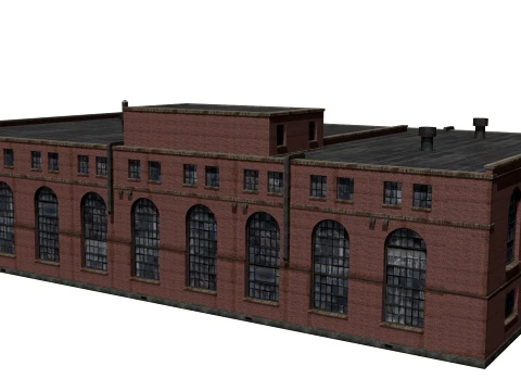 Old brick factory 3D Model