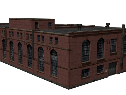 Old brick factory 3D Model
