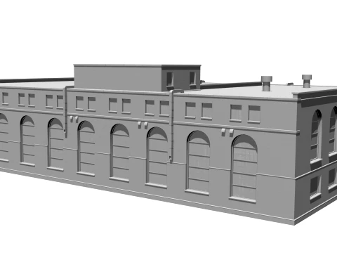 Old brick factory 3D Model