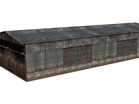 Hangar old rusty 3D Model