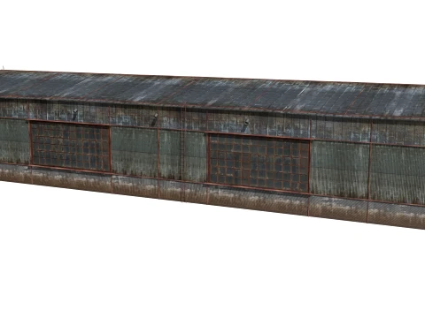 Hangar old rusty 3D Model