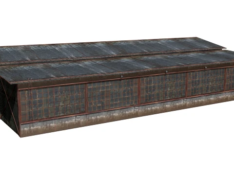 Hangar old rusty 3D Model