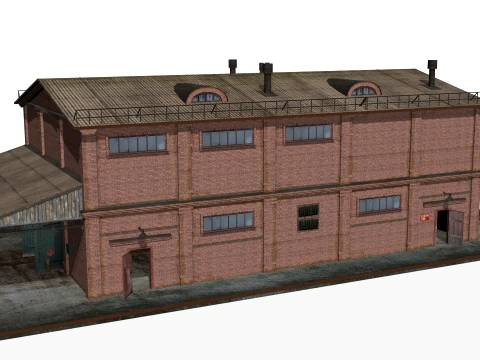 Old brick warehouse 3D Model