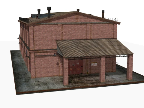 Old brick warehouse 3D Model