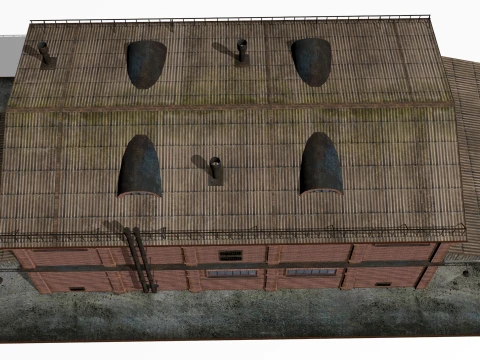 Old brick warehouse 3D Model