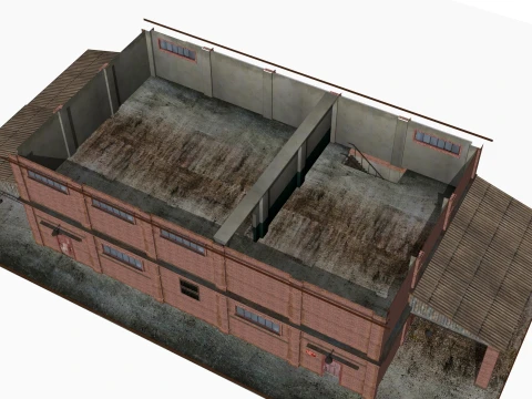 Old brick warehouse 3D Model