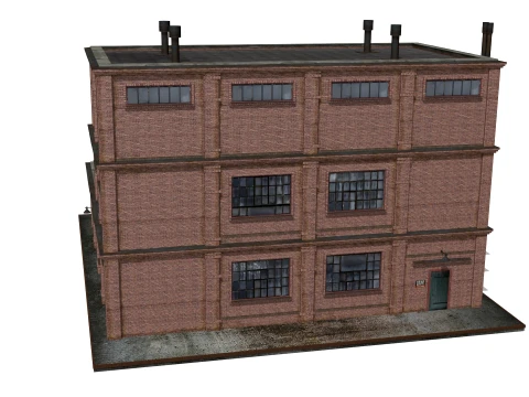 Old brick warehouse 3D Model