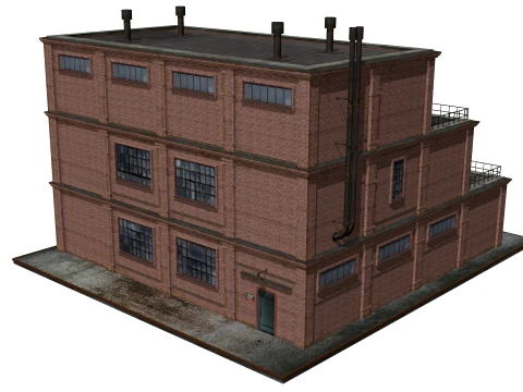 Old brick warehouse 3D Model