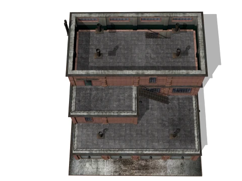 Old brick warehouse 3D Model