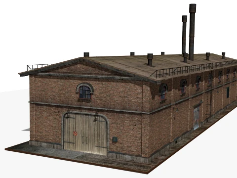Old brick factory 3D Model
