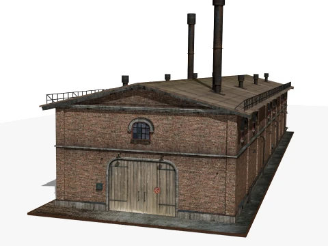 Old brick factory 3D Model