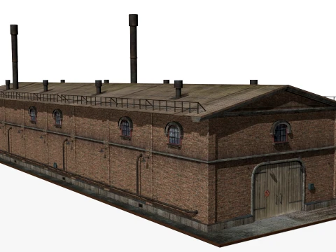 Old brick factory 3D Model