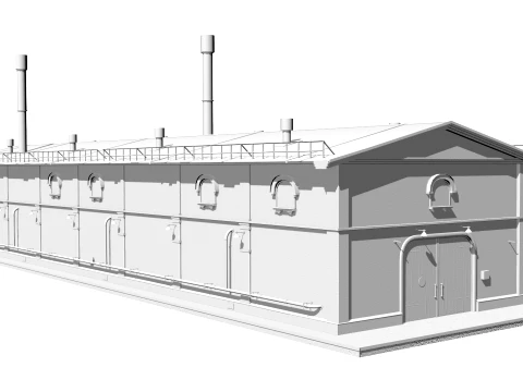 Old brick factory 3D Model