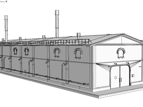Old brick factory 3D Model