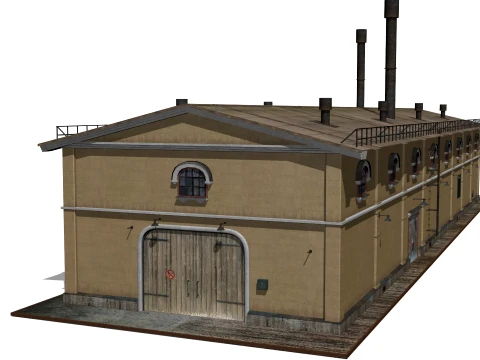 Old brick factory 3D Model