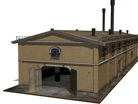 Old brick factory 3D Model