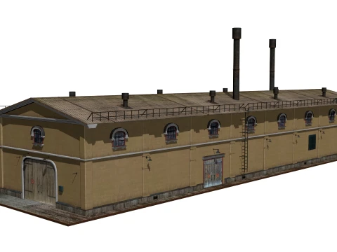 Old brick factory 3D Model