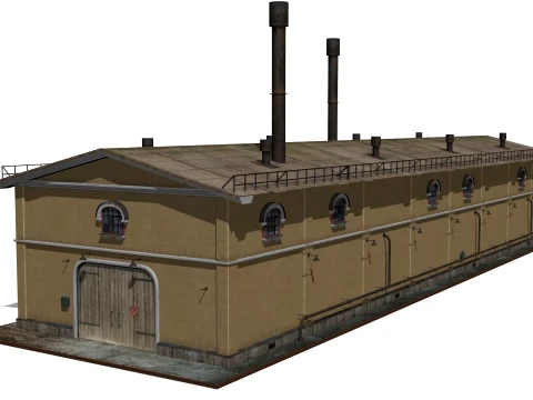 Old brick factory 3D Model
