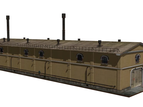 Old brick factory 3D Model