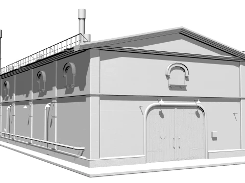 Old brick factory 3D Model
